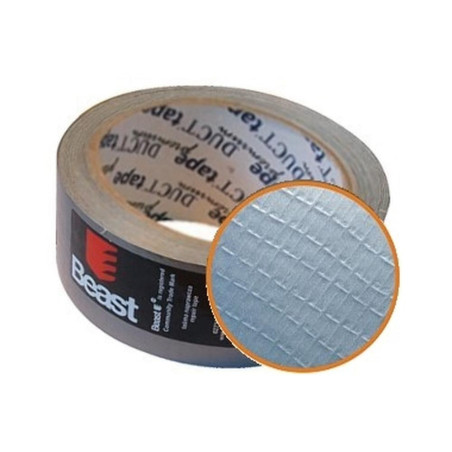 Ruban Adhésif pour Réparation 50mm x 25m - Gaffa Renforcé Argenté - Résistant et Polyvalent - Beast