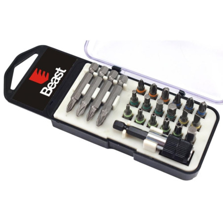 Jeu d'Embouts S2 Steel 22 Bits - Couleur + Adaptateur - Outils Pratiques et Polyvalents - Beast