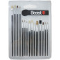 Assortiment de Pinceaux Mix 15 pcs - Idéal pour Peinture et Décoration - Précision et Polyvalence - Beast