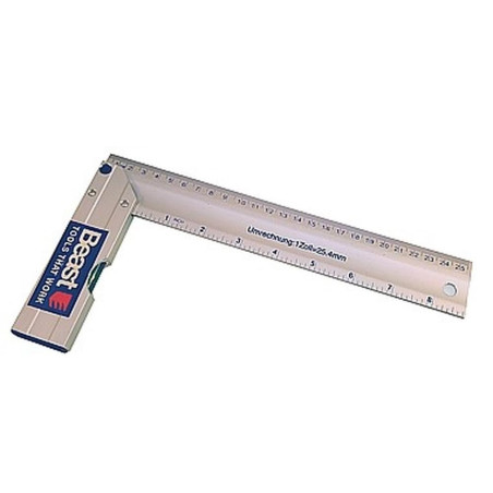 Équerre de Charpentier 250 mm - Précision et robustesse - Qualité premium, Aluminium - Beast