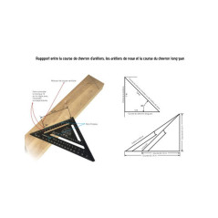 Équerre de Charpentier 300 mm - Aluminium, Précision et Robustesse - Idéale pour les Travaux de Construction - Beast