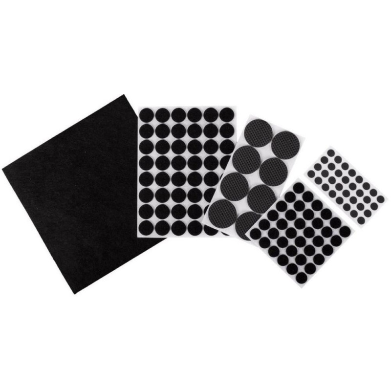 Jeu de Patins Feutre 125x - Noir et Marron - Mix de Feutre - Idéal pour Protection et Glisse - Beast