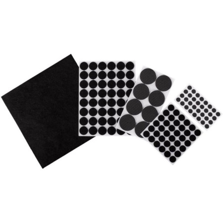 Jeu de Patins Feutre 125x - Noir et Marron - Mix de Feutre - Idéal pour Protection et Glisse - Beast