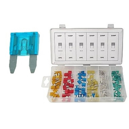 Fusibles de Voiture 120x - Mix Mini Size, 5-30A - Sécurisés et Fiables - Beast - Beast