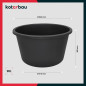 Seau Rond 90L - Capacité 90 Litres - Polyéthylène Résistant - Idéal pour le Stockage - Beast