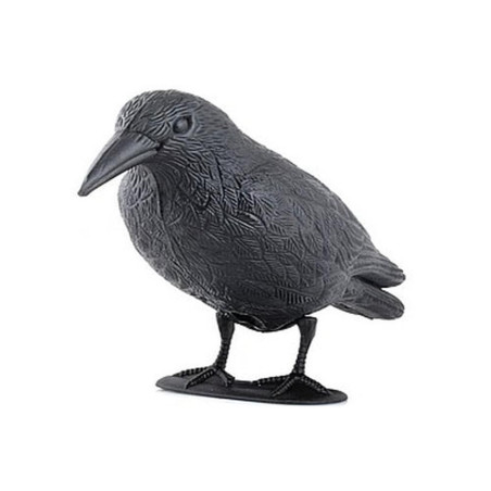 Corbeau Épouvantail 38 cm - Plastic - Décoration de Jardin - Effet Disuasif - Beast