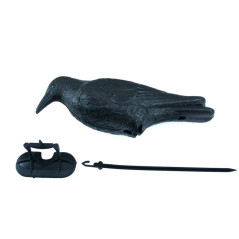 Corbeau Épouvantail 38 cm - Plastic - Décoration de Jardin - Effet Disuasif - Beast