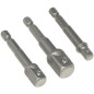 Adaptateur Set 1/2" 3/8" 1/4" Hex Shank 3x - Outils de Précision - Polyvalent et Pratique - Beast