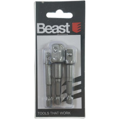 Adaptateur Set 1/2" 3/8" 1/4" Hex Shank 3x - Outils de Précision - Polyvalent et Pratique - Beast