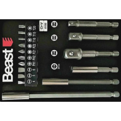 Jeu d'Embouts 16 Bits/Adaptateurs - CRV6150 - Outils Pratiques et Polyvalents - Idéal pour Réparations - Beast