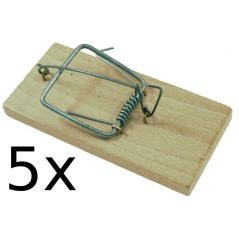 Piège à Souris 5 x 11 x 5 cm - Efficace et Pratique - Usage Professionnel - Bois - Beast