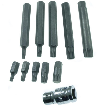 Jeu de 11 Embouts XZN M5-M12 - Spline, Acier - Précision et Durabilité - Beast