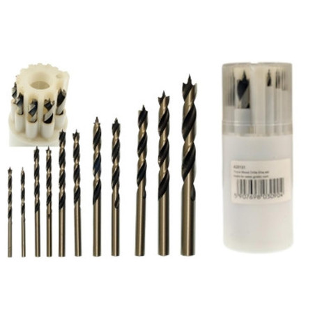 Jeu de Meches Bois 11 pcs - 2x(3-4-5-6)-7-8-10 mm - Bois, Précision et Polyvalence - Beast