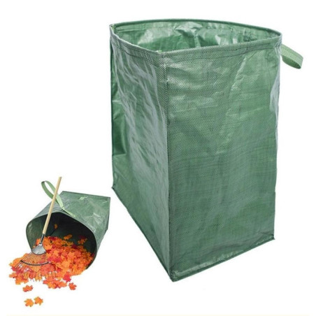 Sac de Jardin 270L D-shape 105x56x43 cm - Idéal pour Feuilles et Herbes - Pratique et Résistant - Beast