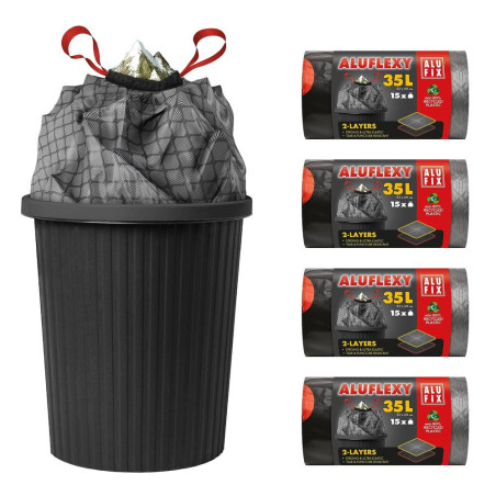 Sac Poubelle 35L 50x60 cm - Extra Strong, 25 Microns - Résistant et Pratique - Beast - Beast