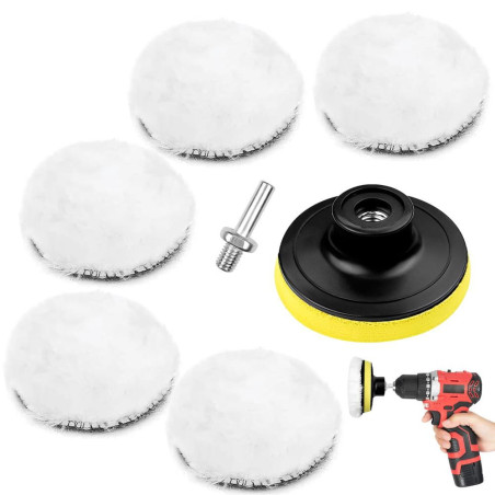 Kit de Polissage 7x - Buffing Pads et Pâtes à Polir - Finition Brillante et Professionnelle - Beast - Beast