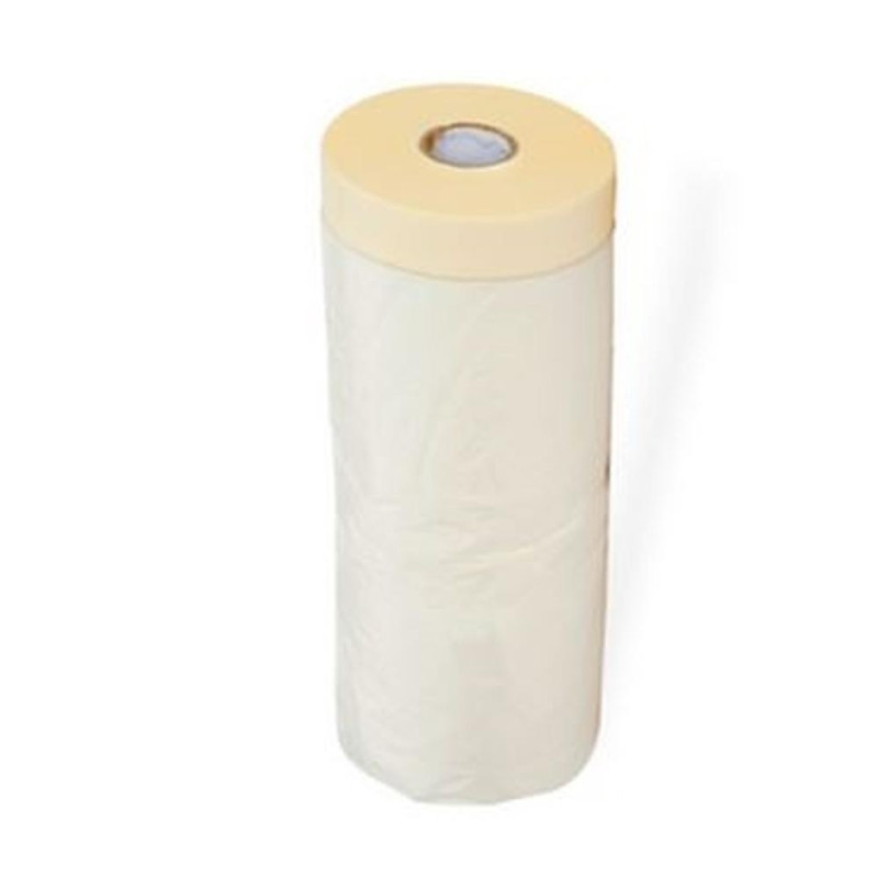 Feuille de Protection avec Ruban de Masquage 55 cm x 33 m - Protection Efficace - Idéale pour Peinture et Rénovation - Beast