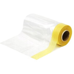 Feuille de Protection avec Ruban de Masquage 55 cm x 33 m - Protection Efficace - Idéale pour Peinture et Rénovation - Beast
