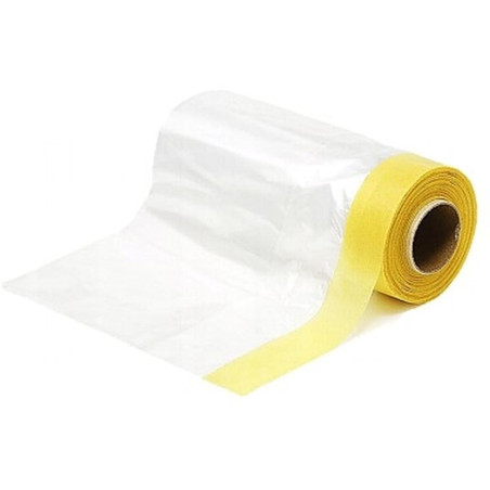 Feuille de Protection avec Ruban de Masquage 55 cm x 33 m - Protection Efficace - Idéale pour Peinture et Rénovation - Beast