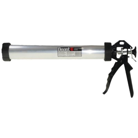 Pistolet à Mastic 600 ml - 380 mm - Précision et Facilité d'Application - Usage Professionnel - Aluminium - Beast