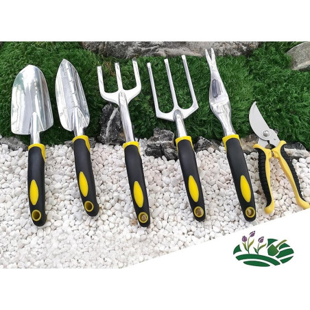 Jeu d'Outils de Jardin 6x - Aluminium - Résistants et Légers - Idéal pour le Jardinage - Beast