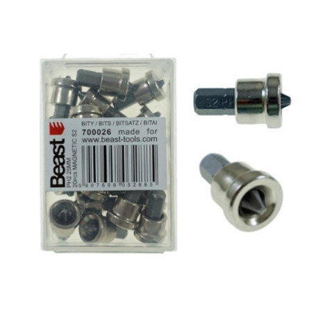 Tournevis pour Plaques de Plâtre PH2 25 mm - S2, Magnétique - Précision et Efficacité - Beast