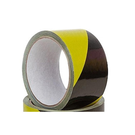 Ruban Avertissement Jaune et Noir 50mm x 33M - Adhésif Résistant - Sécurité et Visibilité - Beast