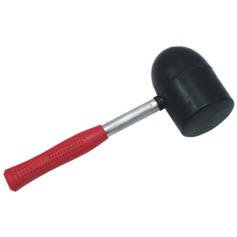 Maillet Caoutchouc 80 mm - Manche en Acier, 950 g - Résistant et Pratique - Beast - Beast