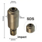 Adaptateur Impact 1/2" - SDS-Plus - Compatible avec Outils Électroportatifs - Pratique et Efficace - Beast