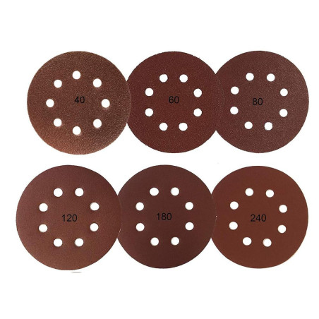 Disques Abrasifs Velcro P100 125 mm - 20 Pièces, 8-Holes - Idéal pour Ponçage et Finition - Beast - Beast
