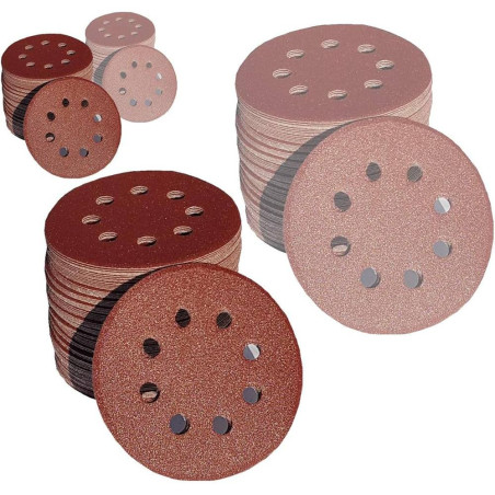 Disques Abrasifs Velcro P40 125 mm - 20 Pièces, 8-Holes - Idéal pour Ponçage Efficace - Beast