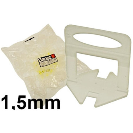Clips de Nivellement pour Carreaux 1.5mm - Lot de 100 - Précision et Facilité d'Installation - Beast - Beast