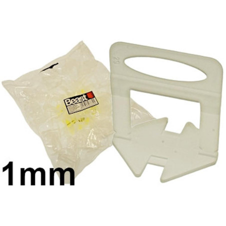 Clips de Nivellement pour Carreaux 1mm - Lot de 100 - Précision et Facilité d'Installation - Beast - Beast