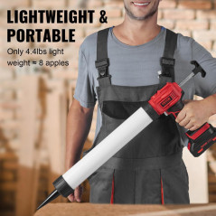 Pistolet à Mastic 375 mm (600 ml) - Précision et Ergonomie - Idéal pour Applications de Mastic - Beast