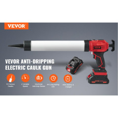 Pistolet à Mastic 375 mm (600 ml) - Précision et Ergonomie - Idéal pour Applications de Mastic - Beast