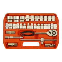 Coffret Douilles 1/2" 8-32 mm - 32 Pièces, Acier - Outils Pratiques et Polyvalents - Beast