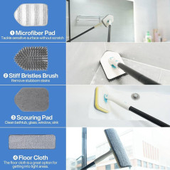 Brosse à Douche Métallique 50 cm - Acier, Résistante et Durable - Beast - Beast