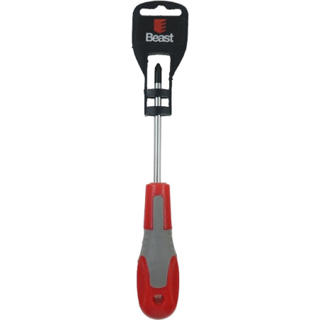 Tournevis Cruciforme + PH2 x 100 mm - Acier, Manche Ergonomique - Précision et Confort d Utilisation - Beast