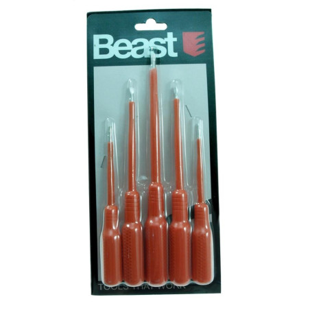 Jeu de 5 Tournevis Isolés - Acier, Manche Antidérapant - Sécurité et Précision - Beast