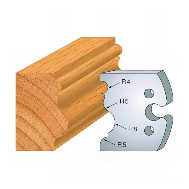 Jeu de 2 Fers Profilés Acier HT 50mm N°228 - Résistance et Précision - Outil Indispensable pour Menuiserie - LEMAN