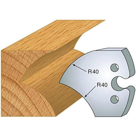 Jeu de 2 Contre-Fers Profilés HT 50mm - Précision et Robustesse - Outil Indispensable pour Menuiserie - LEMAN