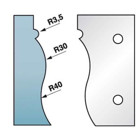 Jeu de 2 Fers Profilés N°322 - Pour P.O. HT. 90mm - Précision et Performance - LEMAN