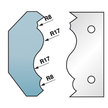 Jeu de 2 Fers Profilés N°352 - Pour P.O. HT 90mm - Précision et Performance - LEMAN