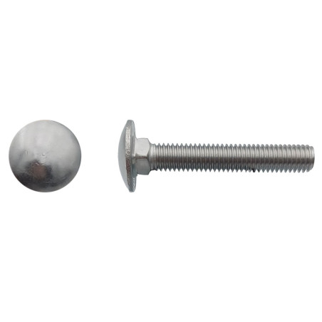 50 Vis Tête Ronde DIN 603 12x40 mm – Inox A2, Norme DIN 603 – Résistantes et Durables - LENNIE