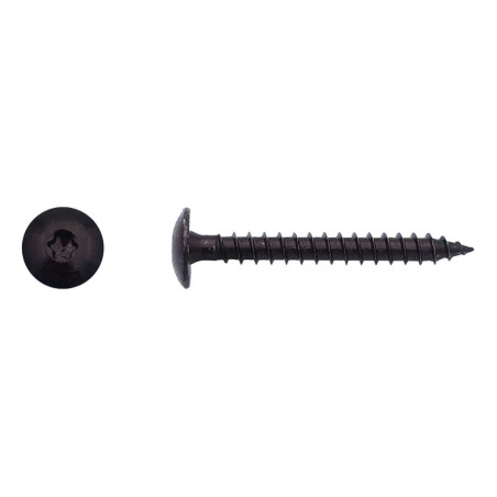100 Vis Pent Torx 7x50 mm – Zingué Noir, Résistantes et Durables - LENNIE
