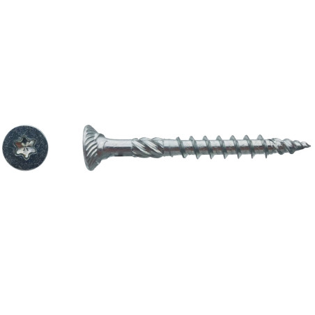 500 Vis TK3 Tête Fraisée Torx 3,5x50 mm – Zingué Blanc – Fixation Sécurisée et Durable - LENNIE