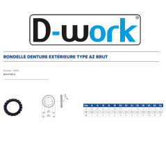 1000 Ronds Dent Ext D4 – Acier Brut, Norme DIN 6798 – Fixation Sécurisée et Durable - LENNIE