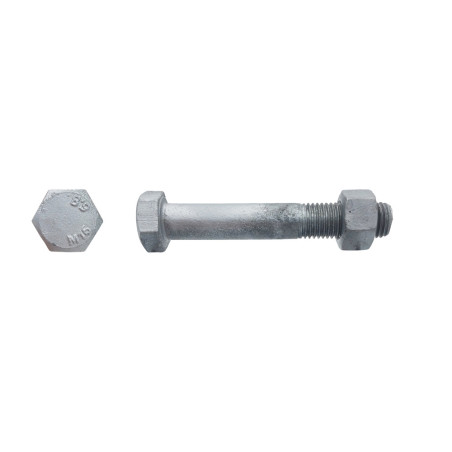 50 Boulons TH 12x500 mm – Galva, Boîte de 50 – Résistants et Durables - LENNIE