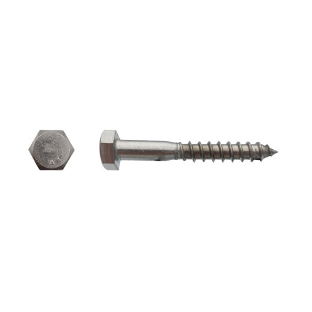 200 Tirefonds 5 x 40 mm – Inox A4, Norme DIN 571 – Résistance et Durabilité - LENNIE
