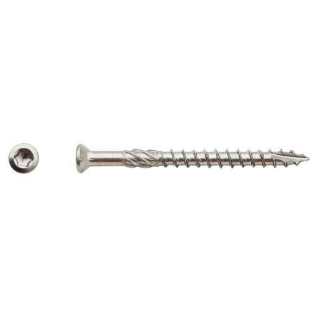 200 Vis à Bois Terrasse 5x70 mm – Inox A2, Norme TX25 – Résistantes et Durables - LENNIE